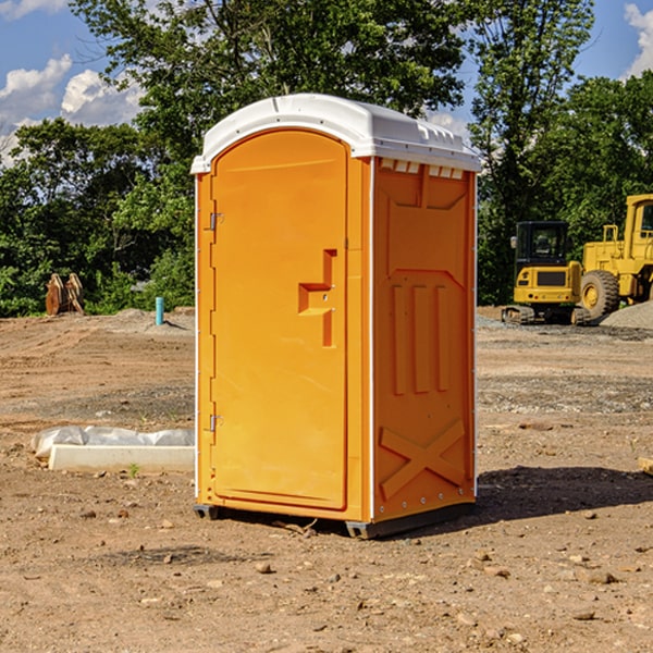 do you offer hand sanitizer dispensers inside the portable restrooms in Abbot